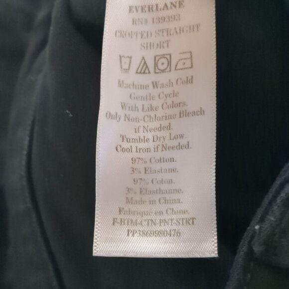 Everlane Black Straight CroppeHigh Waist Pants, Size 0 Short, Minimalist - Picture 7 of 7